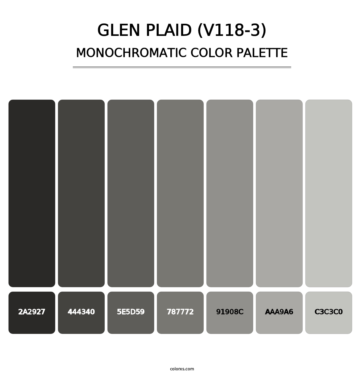 Glen Plaid (V118-3) - Monochromatic Color Palette