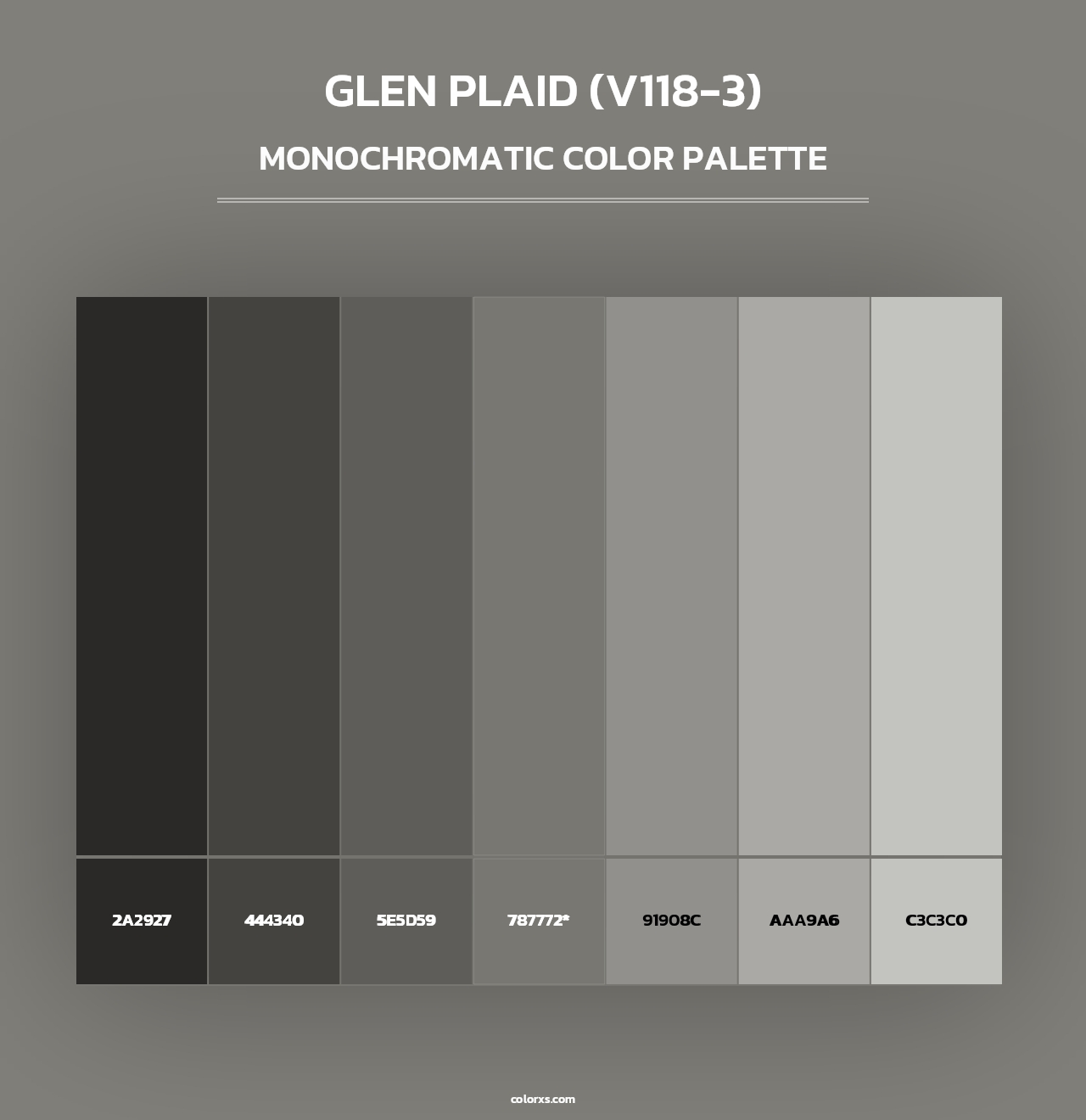 Glen Plaid (V118-3) - Monochromatic Color Palette