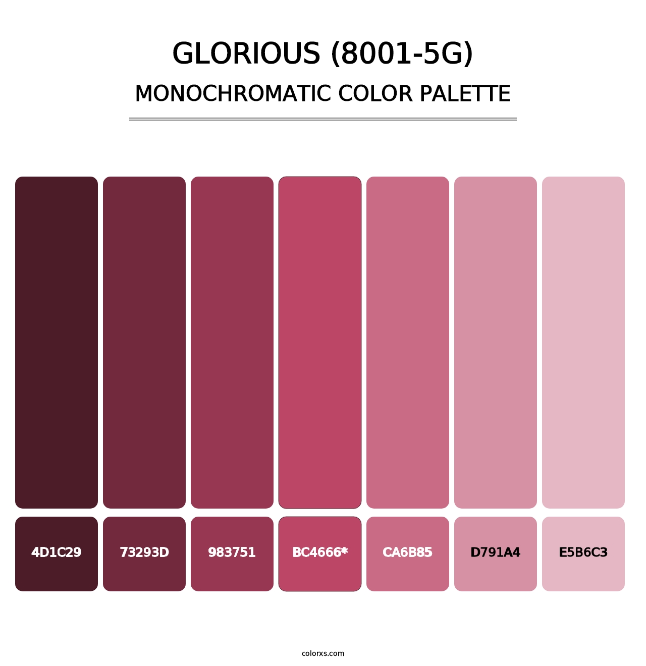 Glorious (8001-5G) - Monochromatic Color Palette