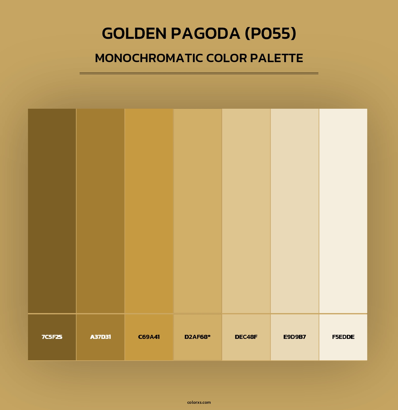 Golden Pagoda (P055) - Monochromatic Color Palette