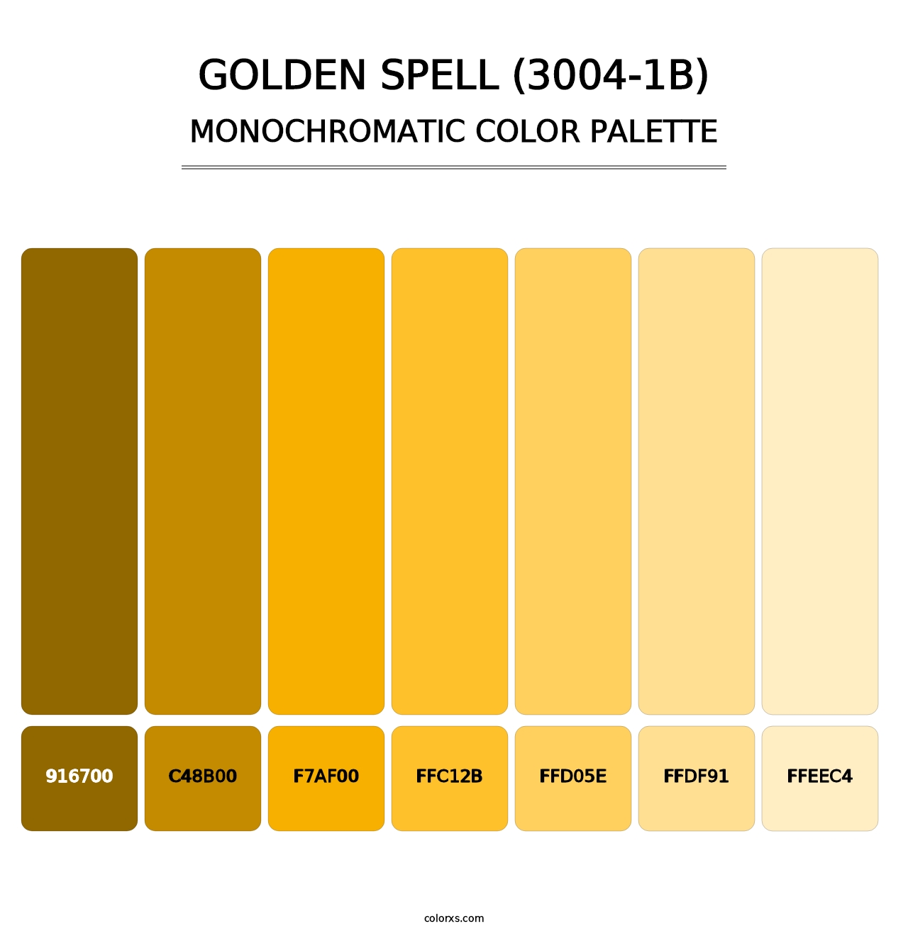 Golden Spell (3004-1B) - Monochromatic Color Palette