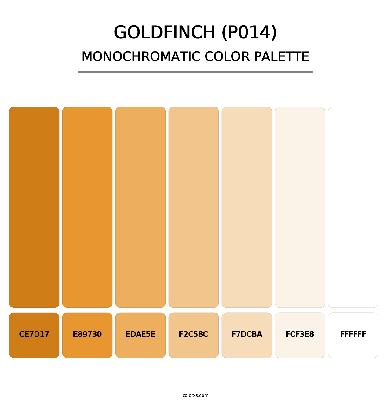 Goldfinch (P014) - Monochromatic Color Palette