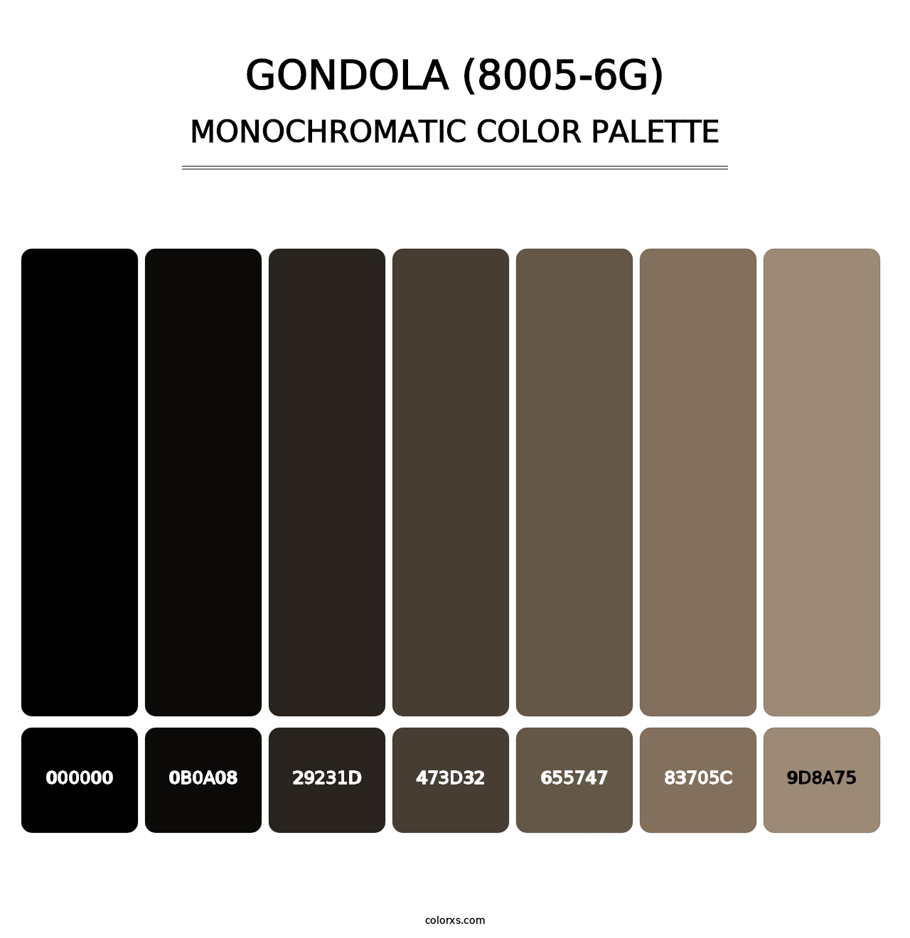Gondola (8005-6G) - Monochromatic Color Palette