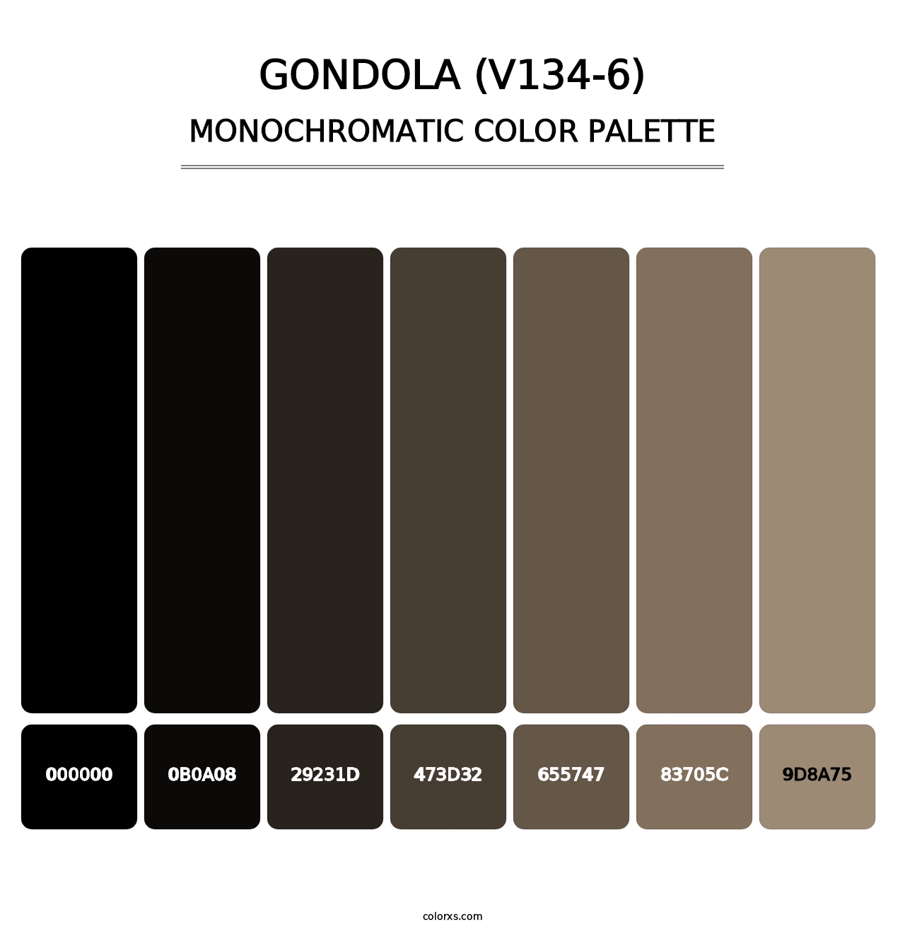 Gondola (V134-6) - Monochromatic Color Palette