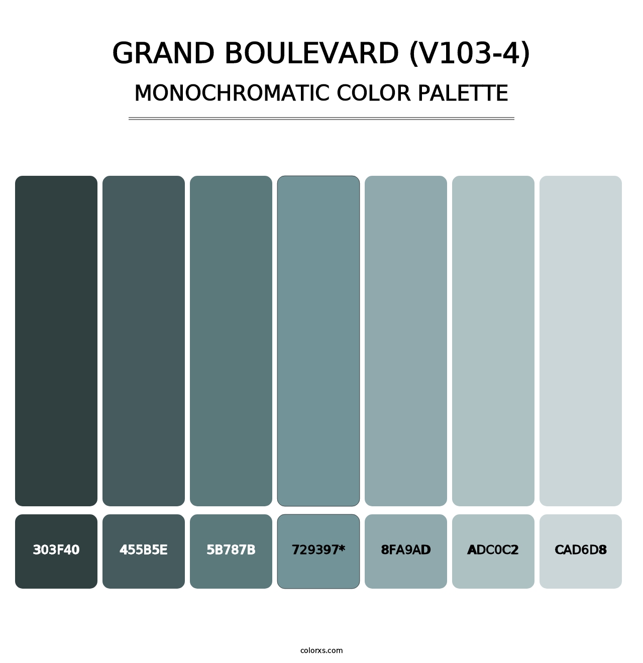 Grand Boulevard (V103-4) - Monochromatic Color Palette