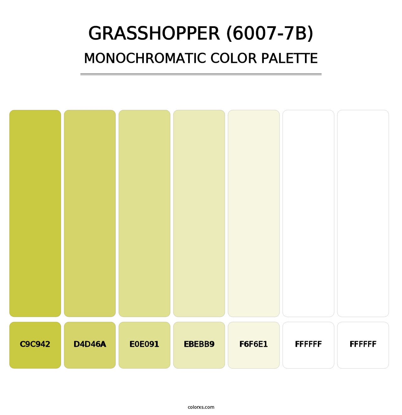 Grasshopper (6007-7B) - Monochromatic Color Palette