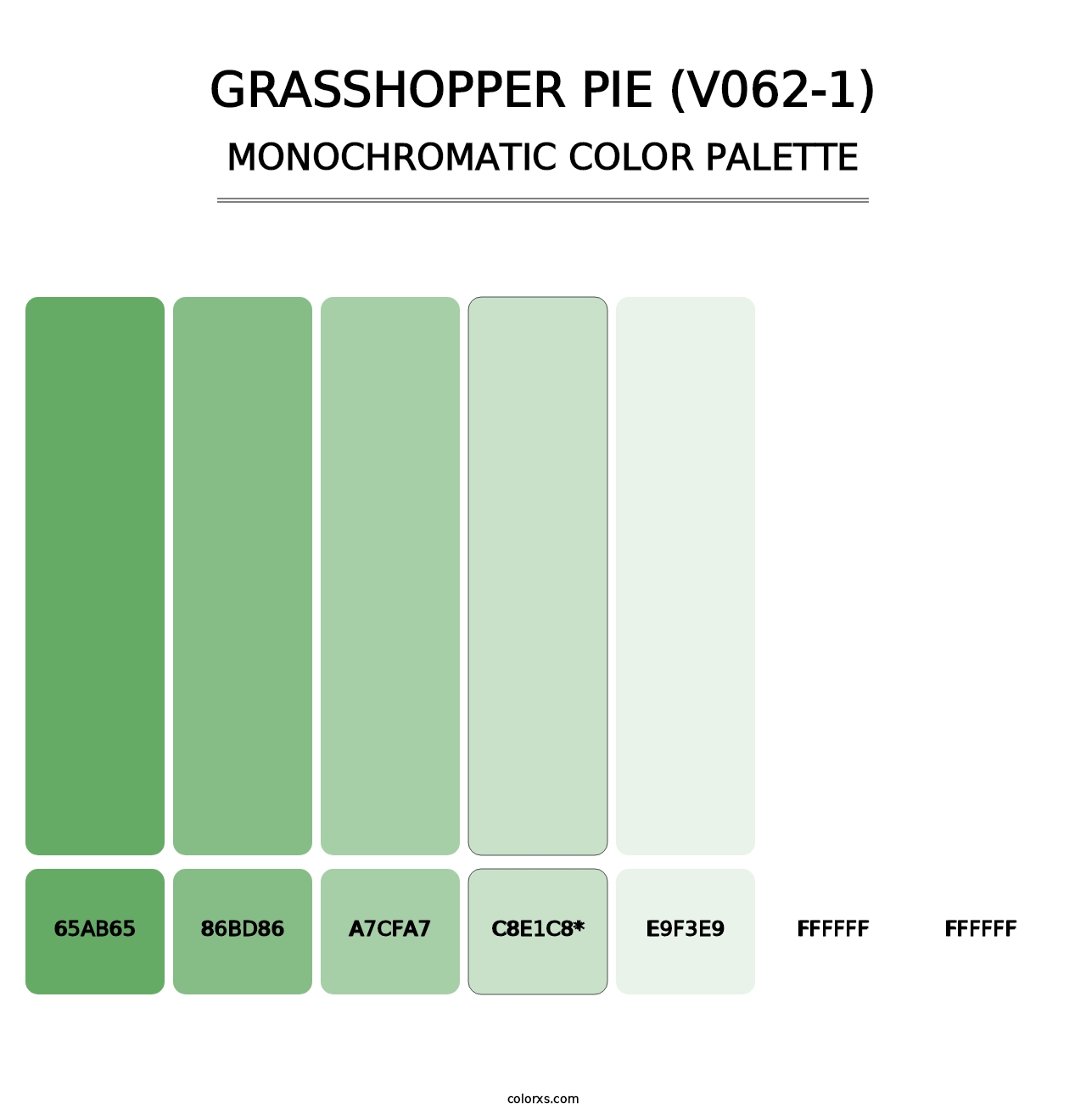 Grasshopper Pie (V062-1) - Monochromatic Color Palette