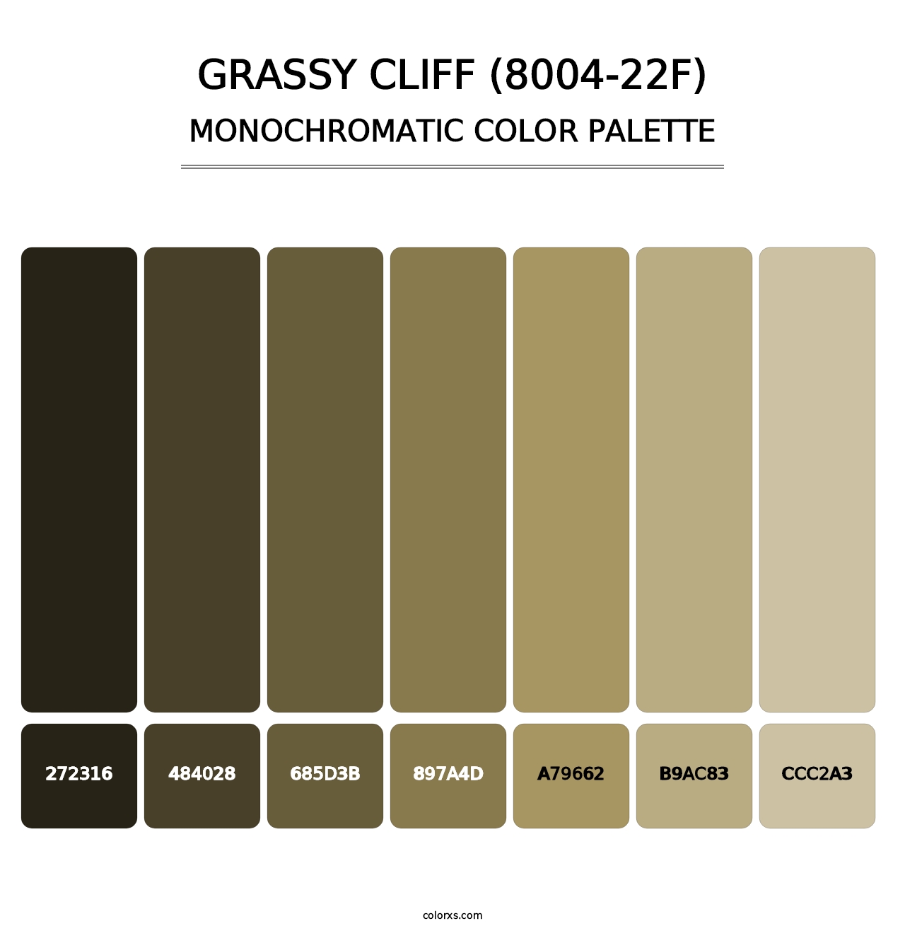 Grassy Cliff (8004-22F) - Monochromatic Color Palette