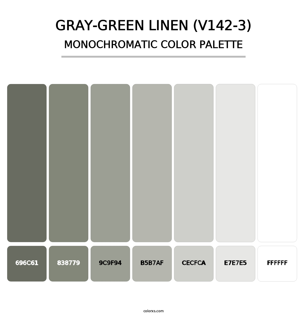 Gray-Green Linen (V142-3) - Monochromatic Color Palette