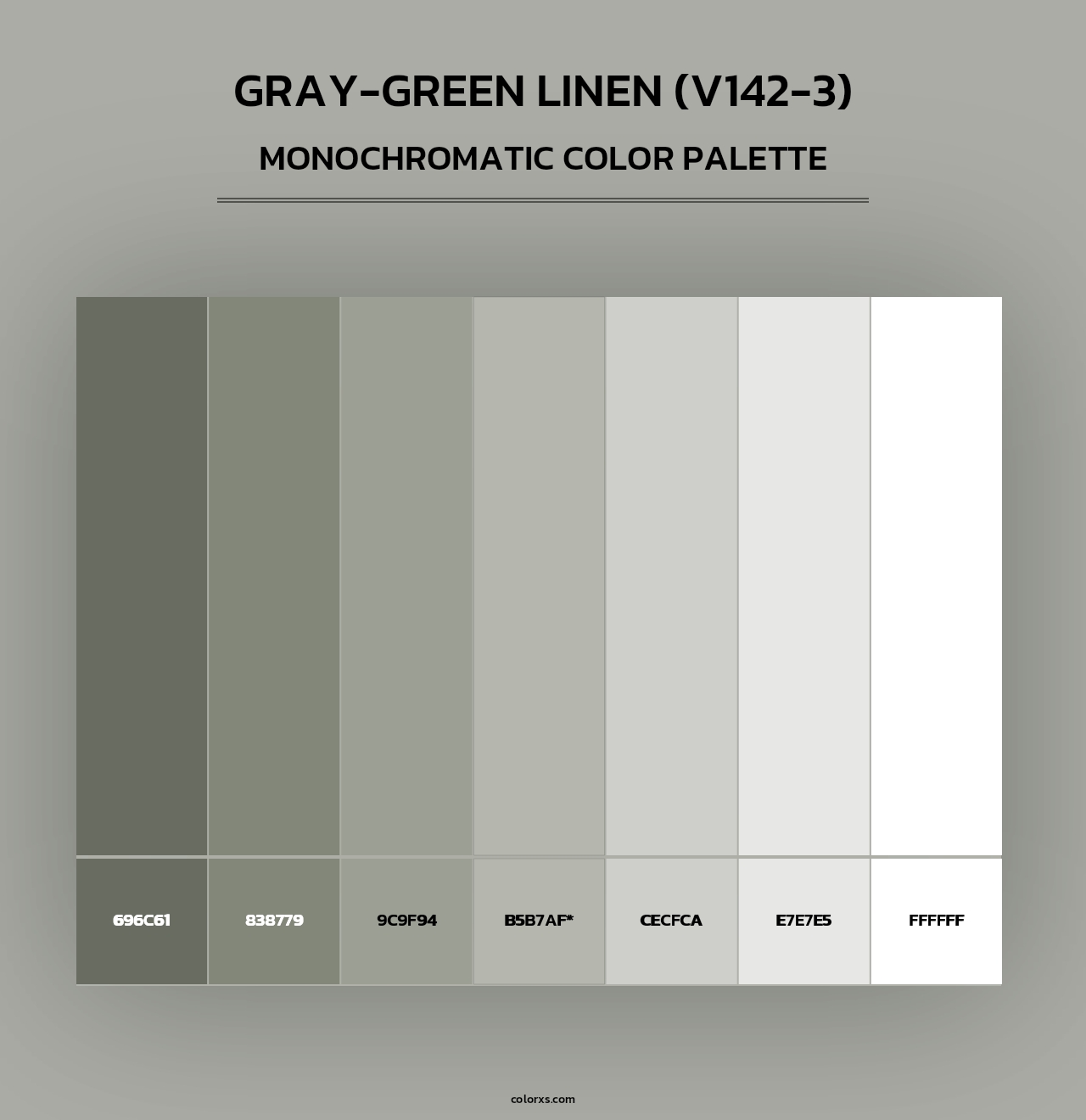 Gray-Green Linen (V142-3) - Monochromatic Color Palette