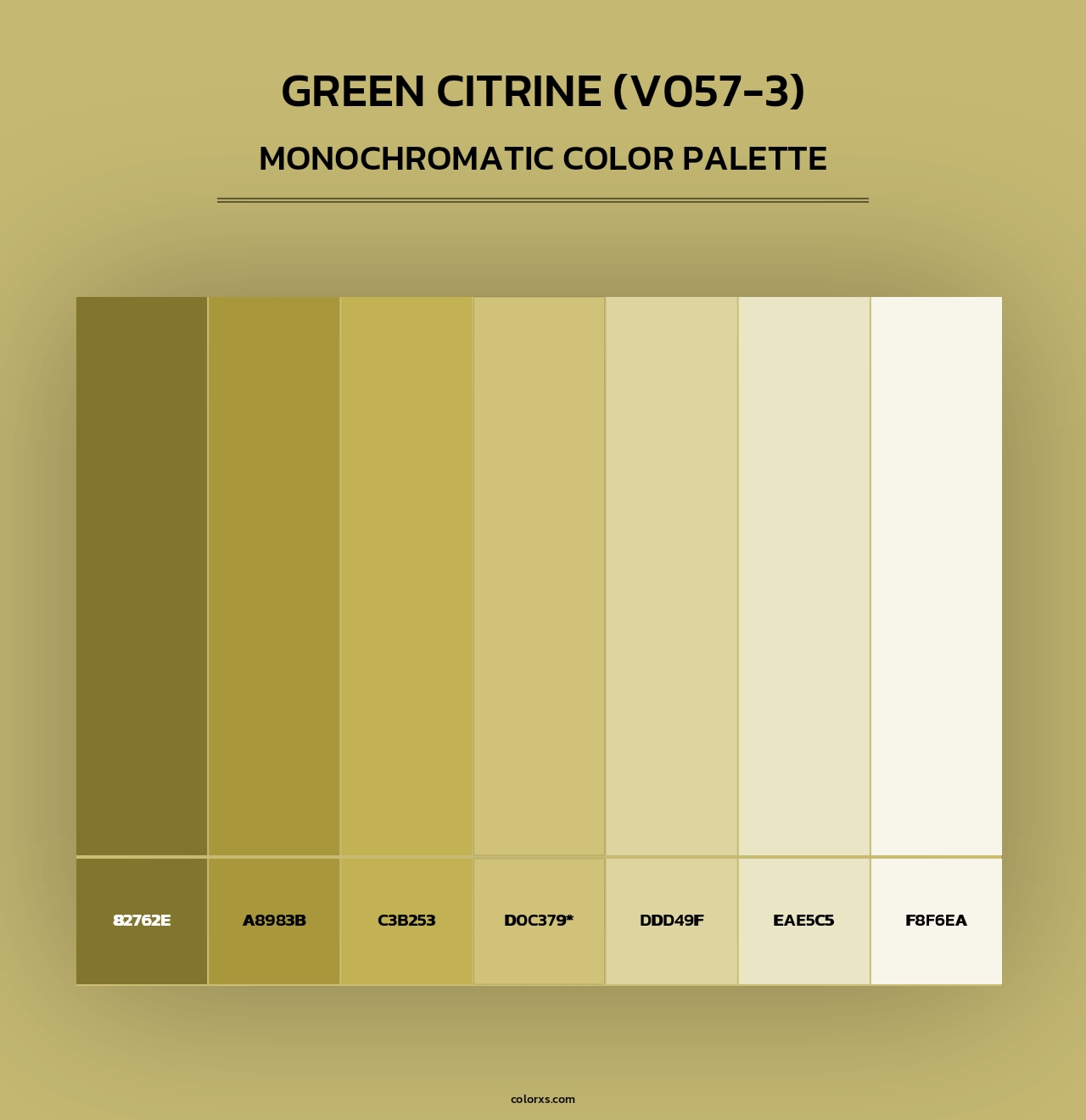 Green Citrine (V057-3) - Monochromatic Color Palette