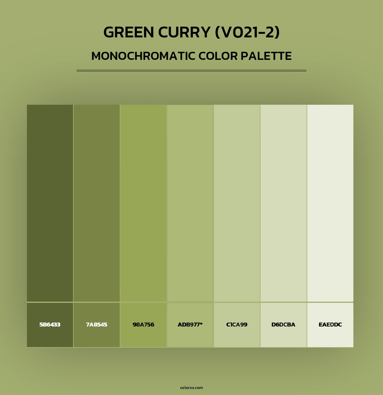 Green Curry (V021-2) - Monochromatic Color Palette