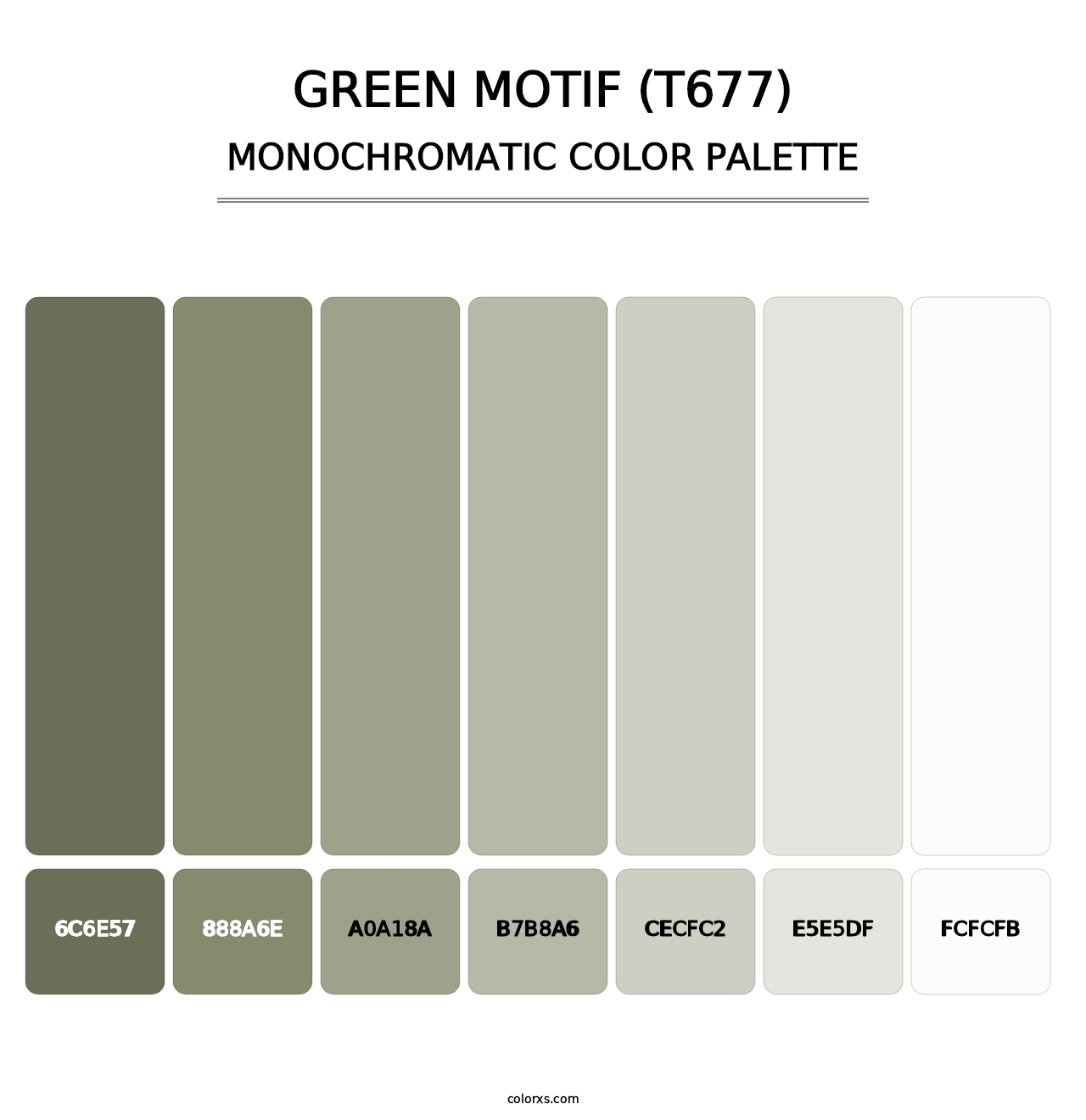 Green Motif (T677) - Monochromatic Color Palette
