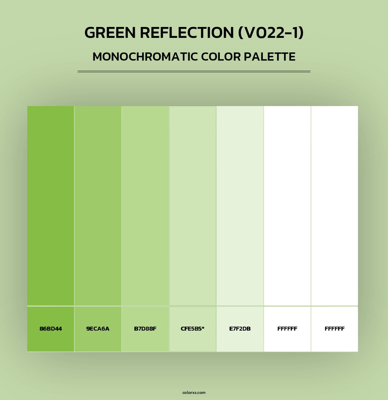 Green Reflection (V022-1) - Monochromatic Color Palette