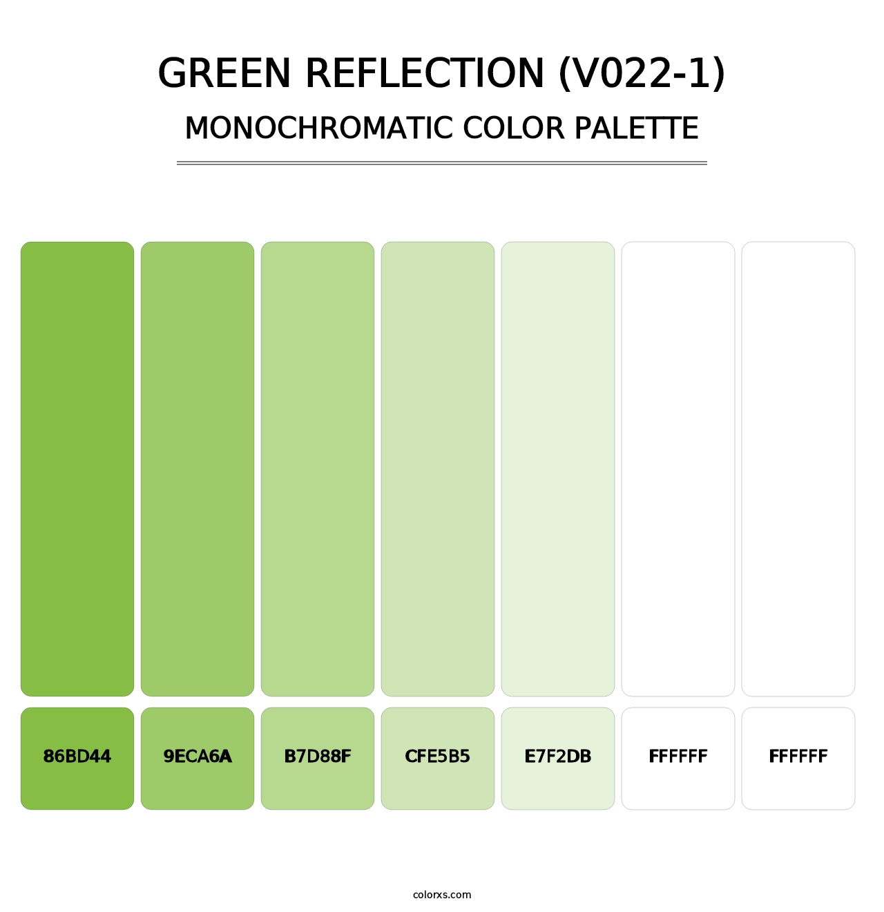 Green Reflection (V022-1) - Monochromatic Color Palette