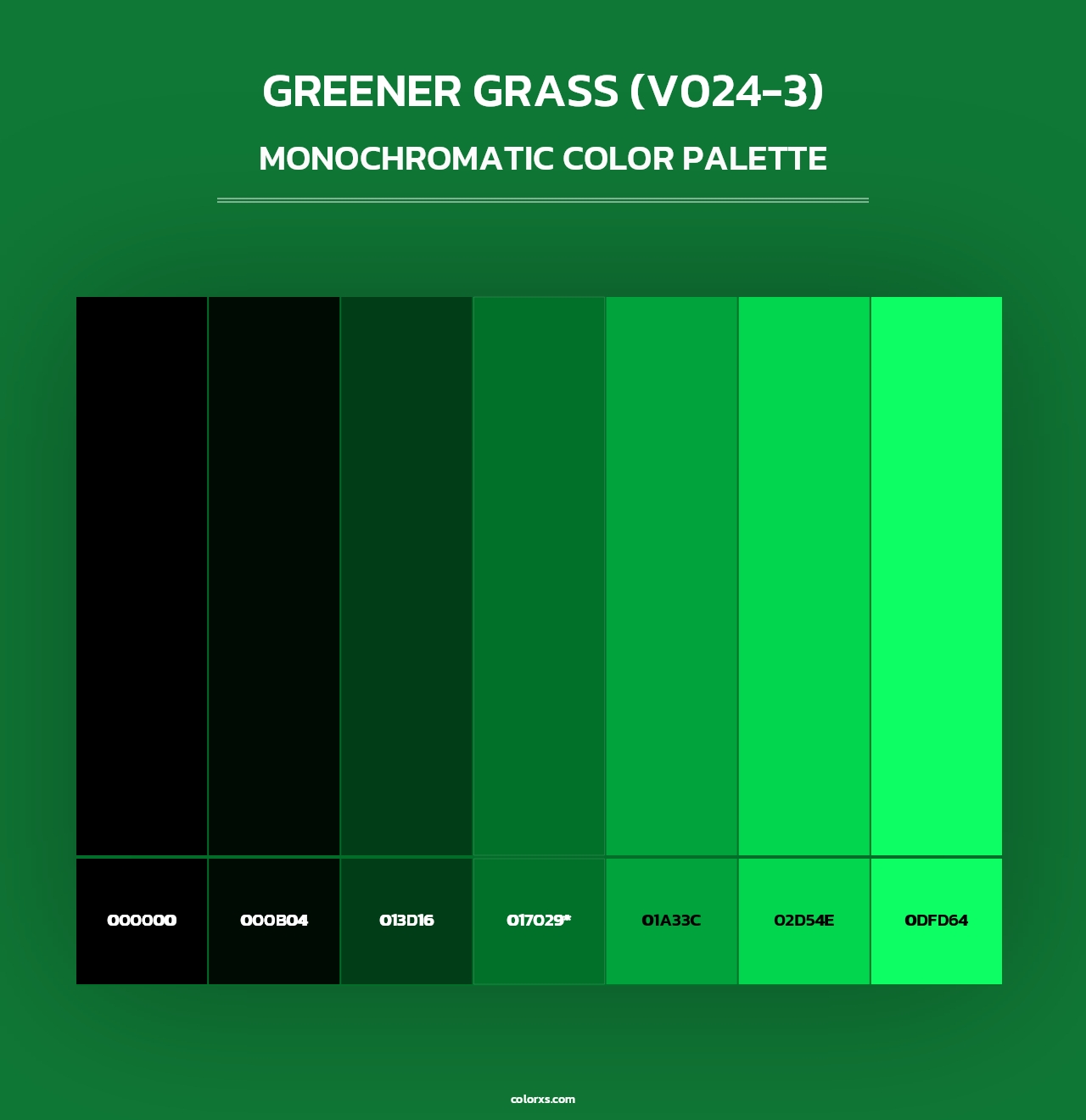 Greener Grass (V024-3) - Monochromatic Color Palette