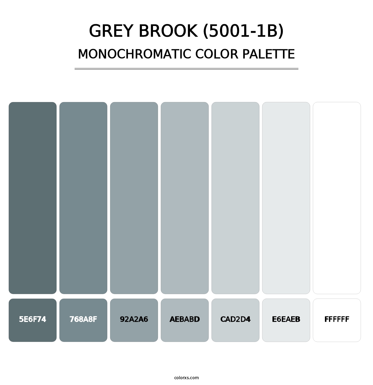Grey Brook (5001-1B) - Monochromatic Color Palette