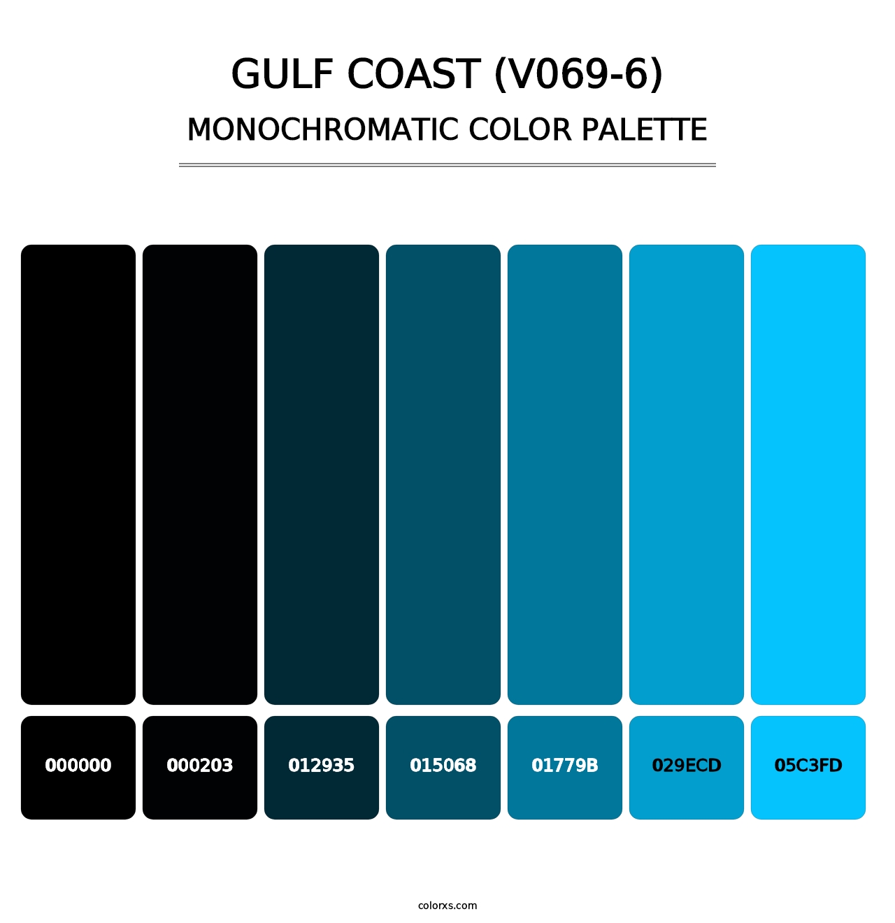 Gulf Coast (V069-6) - Monochromatic Color Palette