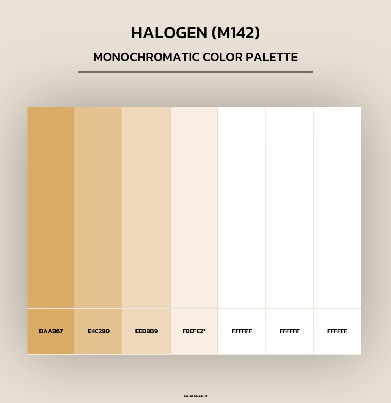 Halogen (M142) - Monochromatic Color Palette