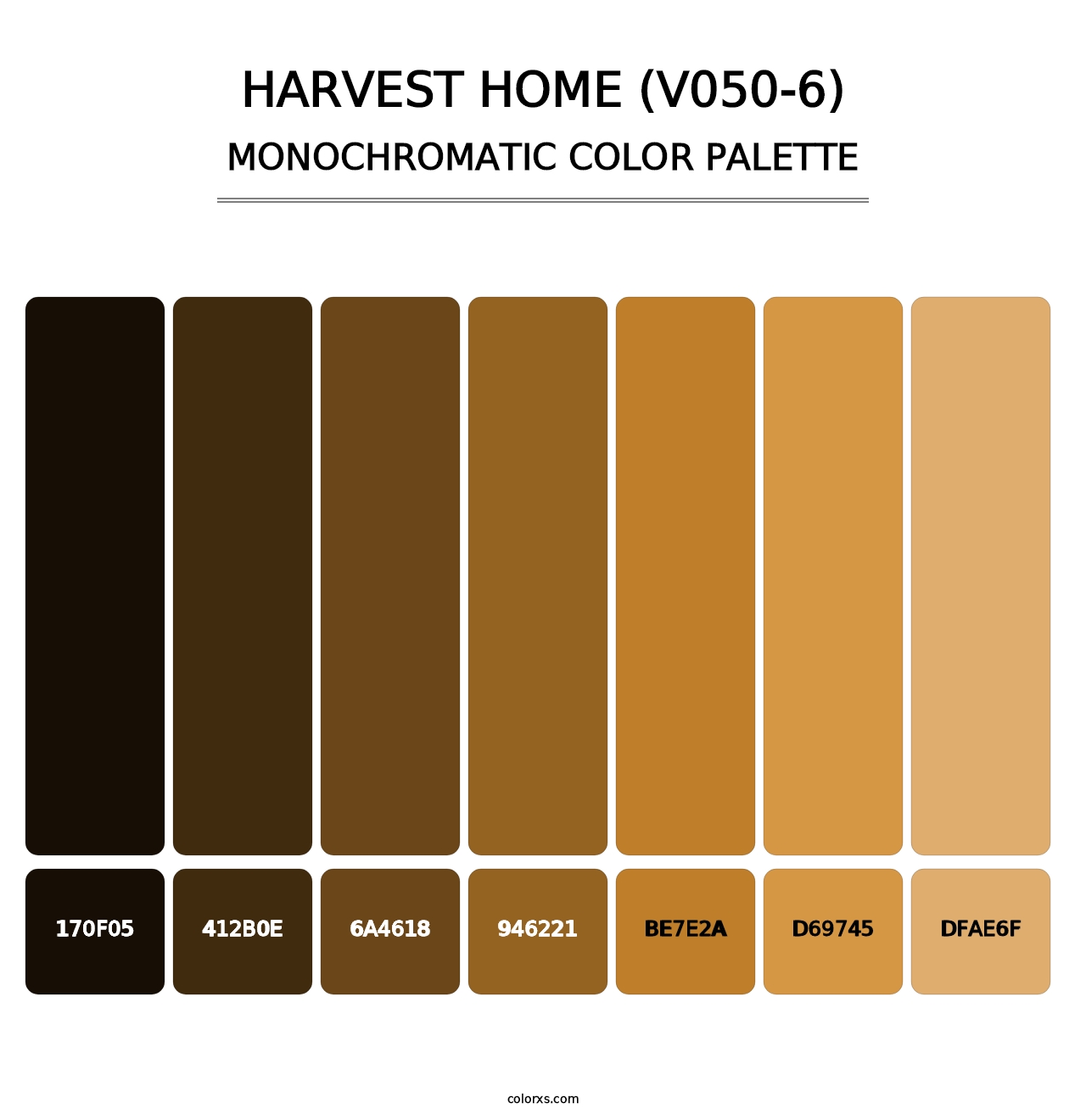 Harvest Home (V050-6) - Monochromatic Color Palette