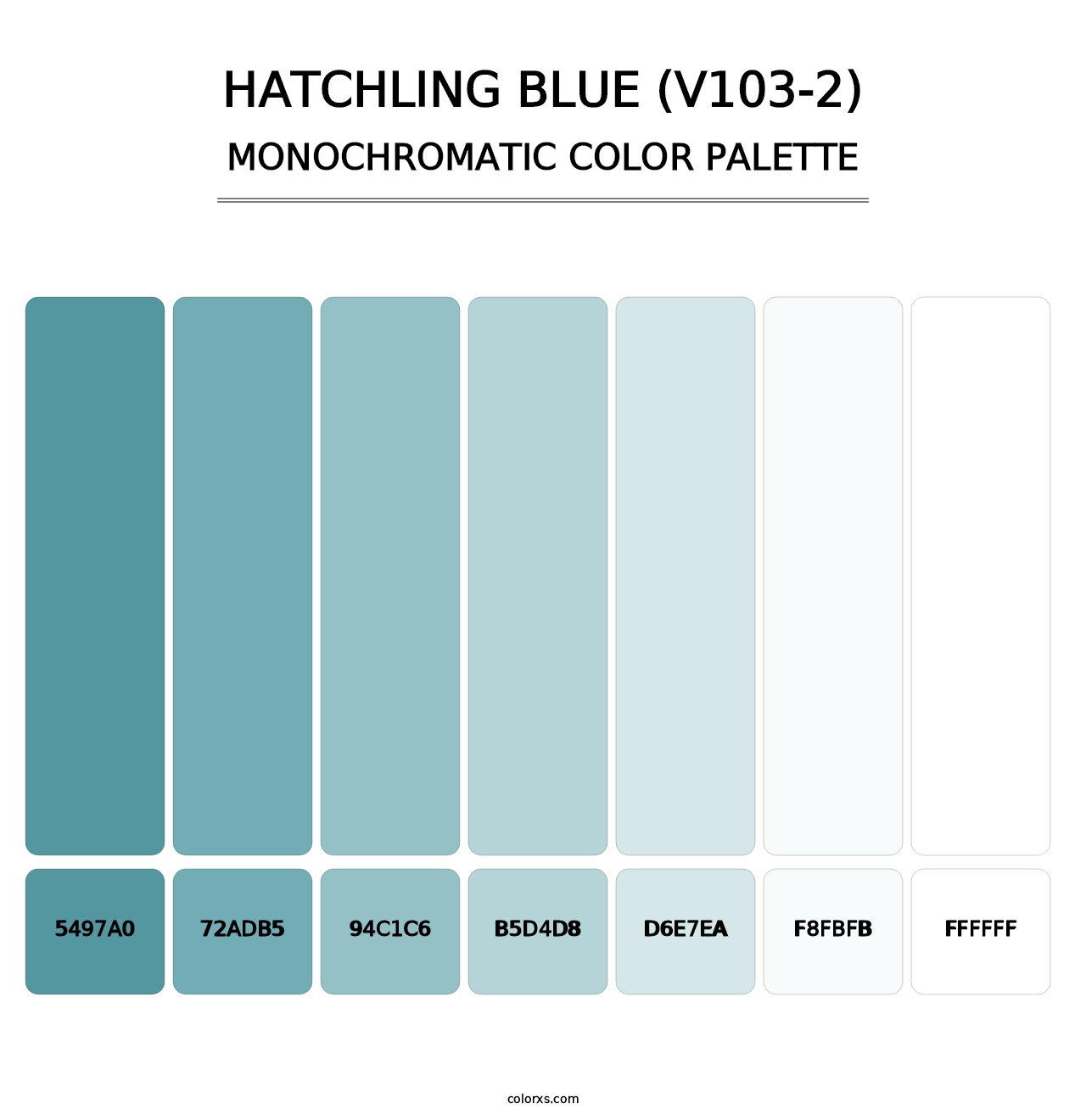 Hatchling Blue (V103-2) - Monochromatic Color Palette