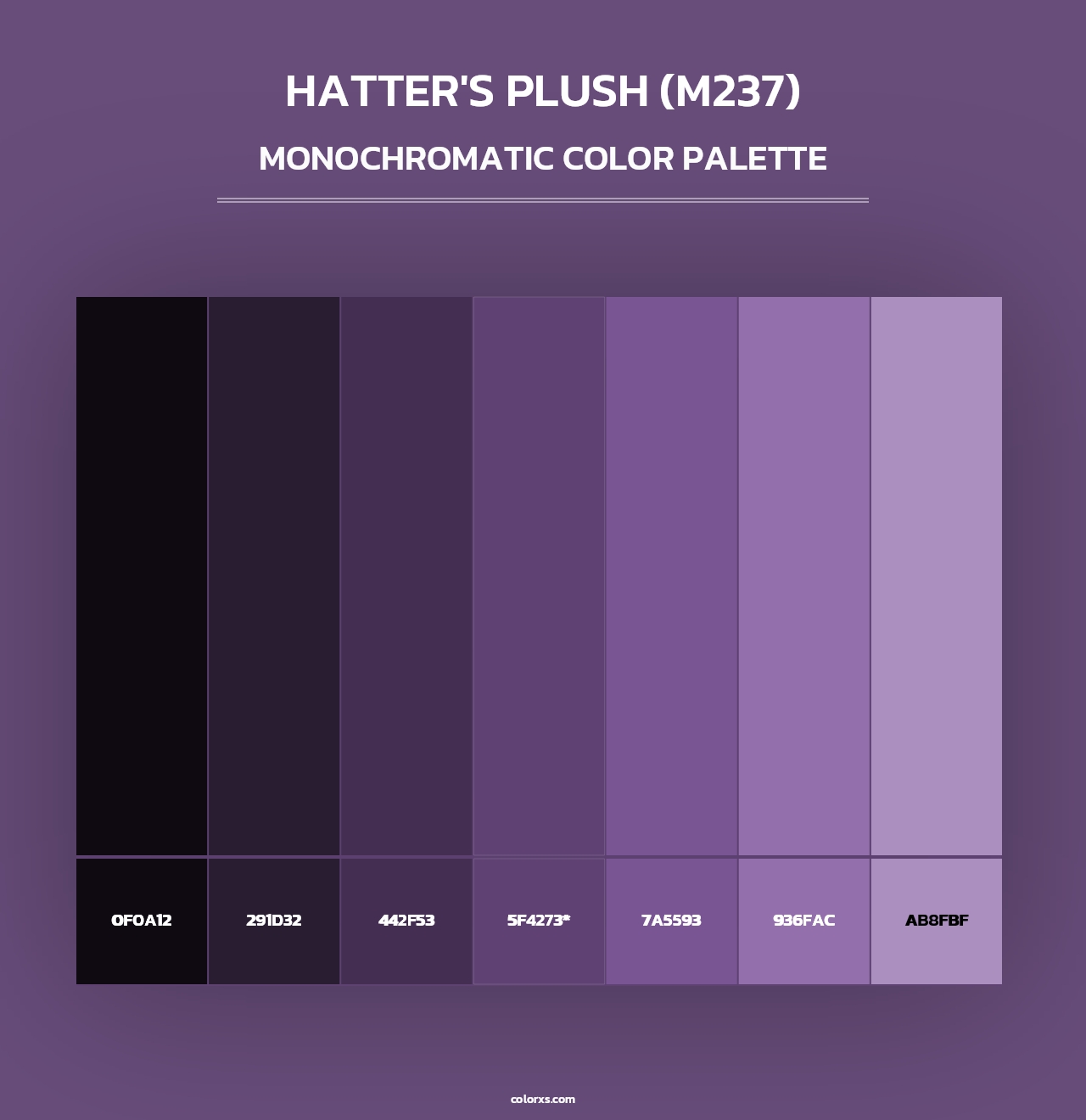 Hatter's Plush (M237) - Monochromatic Color Palette