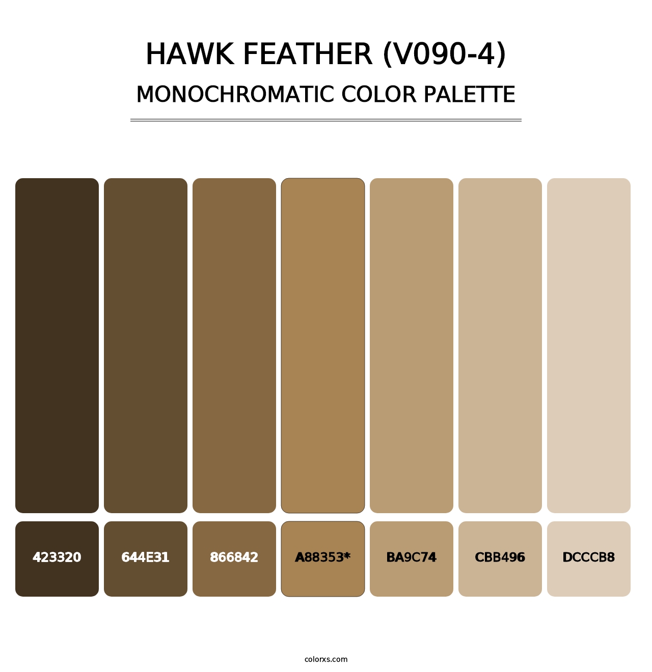 Hawk Feather (V090-4) - Monochromatic Color Palette