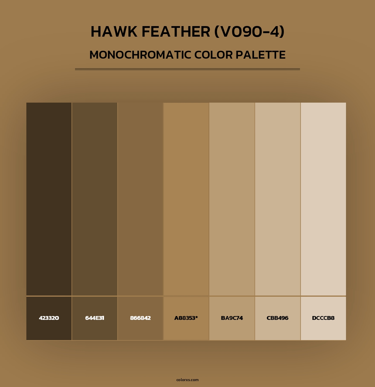 Hawk Feather (V090-4) - Monochromatic Color Palette