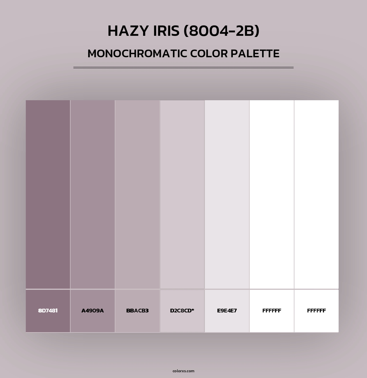 Hazy Iris (8004-2B) - Monochromatic Color Palette