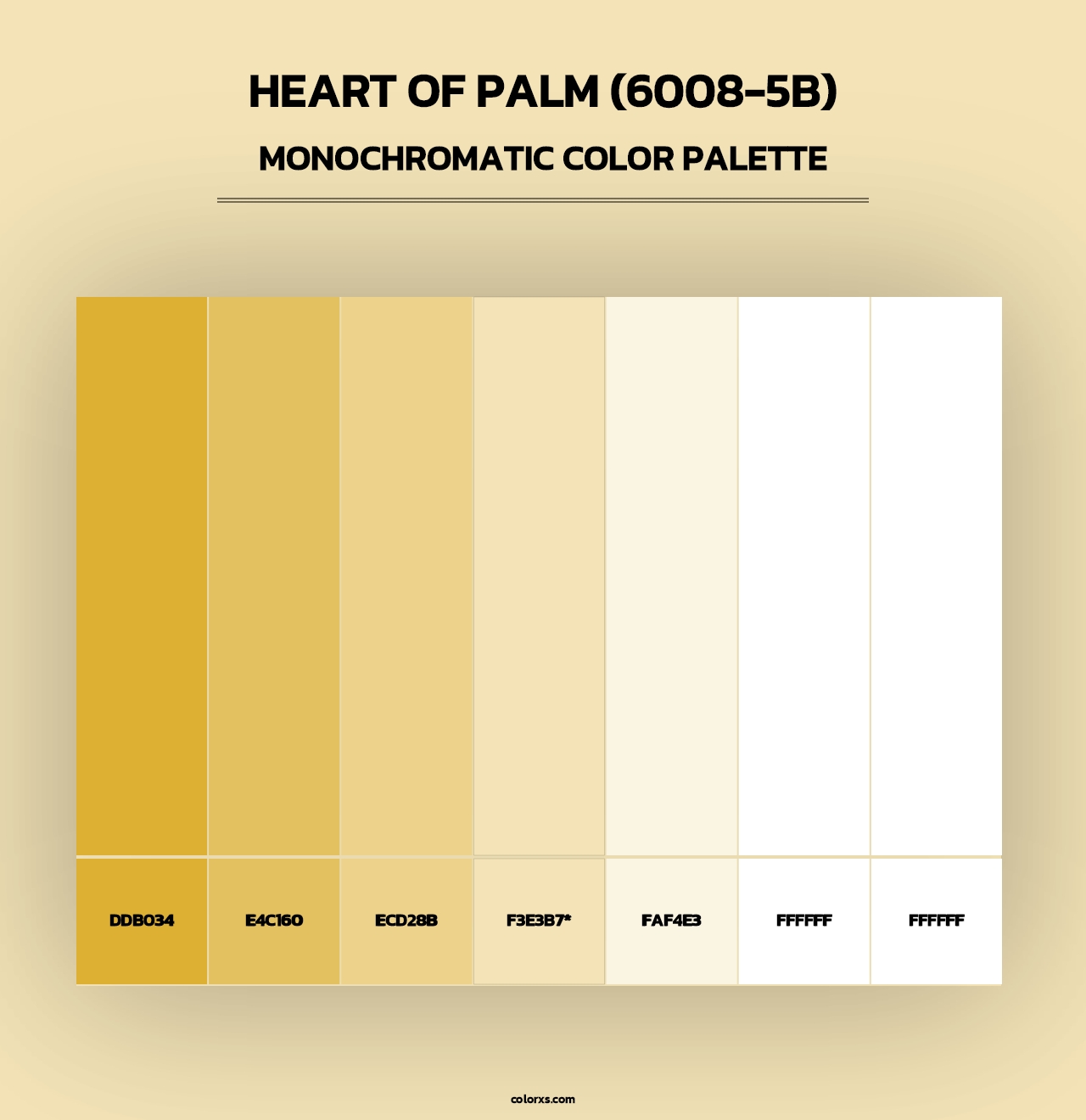 Heart of Palm (6008-5B) - Monochromatic Color Palette