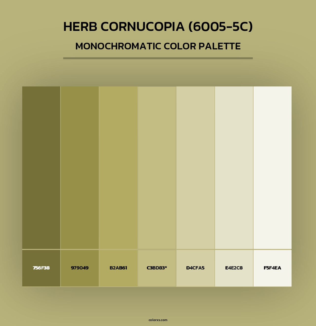 Herb Cornucopia (6005-5C) - Monochromatic Color Palette