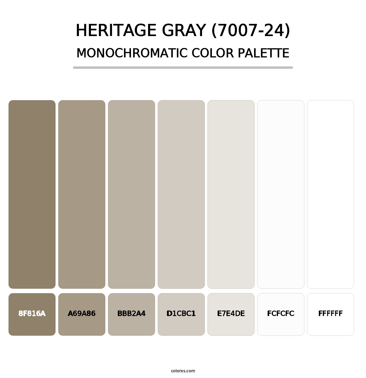 Heritage Gray (7007-24) - Monochromatic Color Palette
