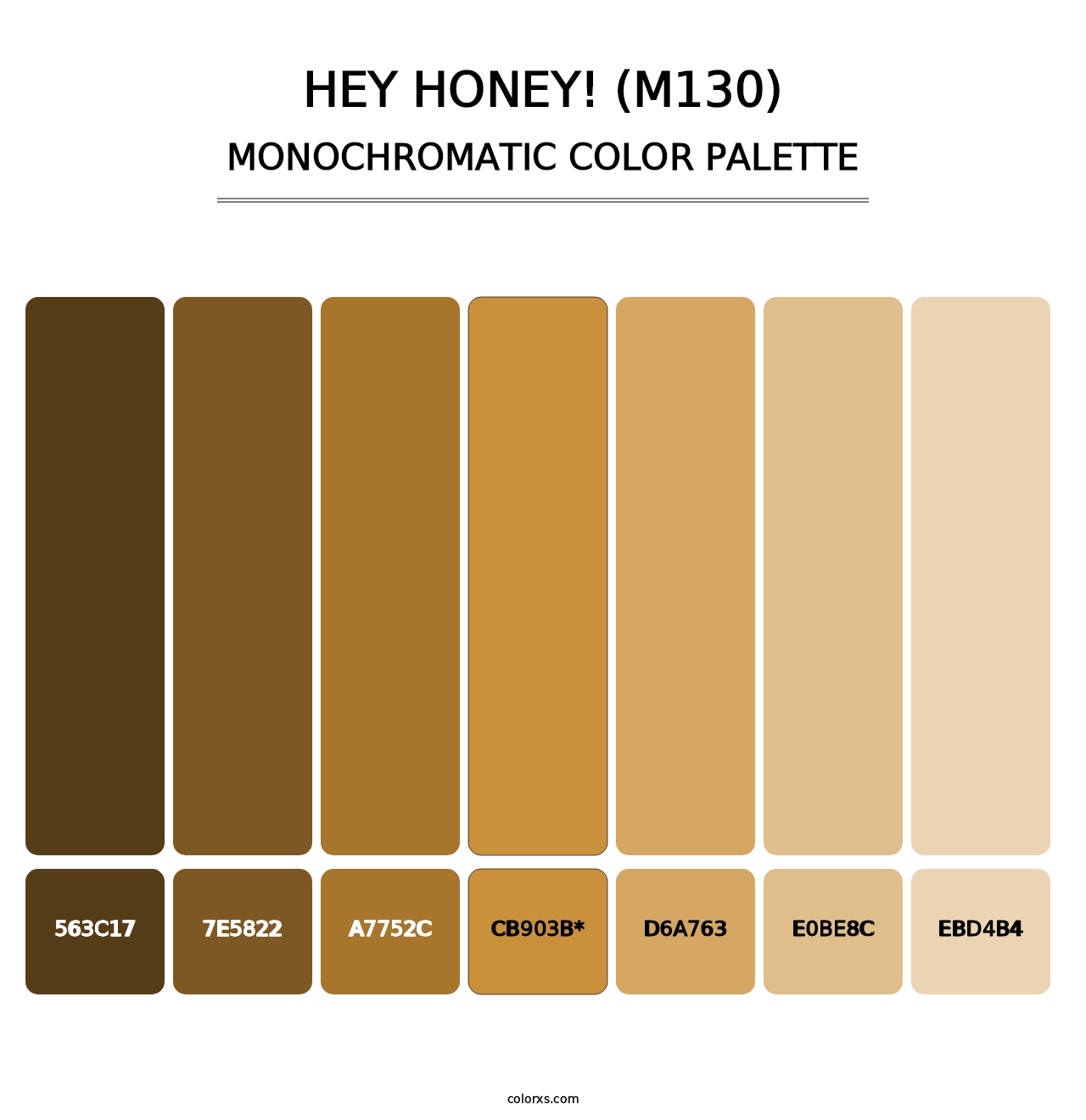 Hey Honey! (M130) - Monochromatic Color Palette
