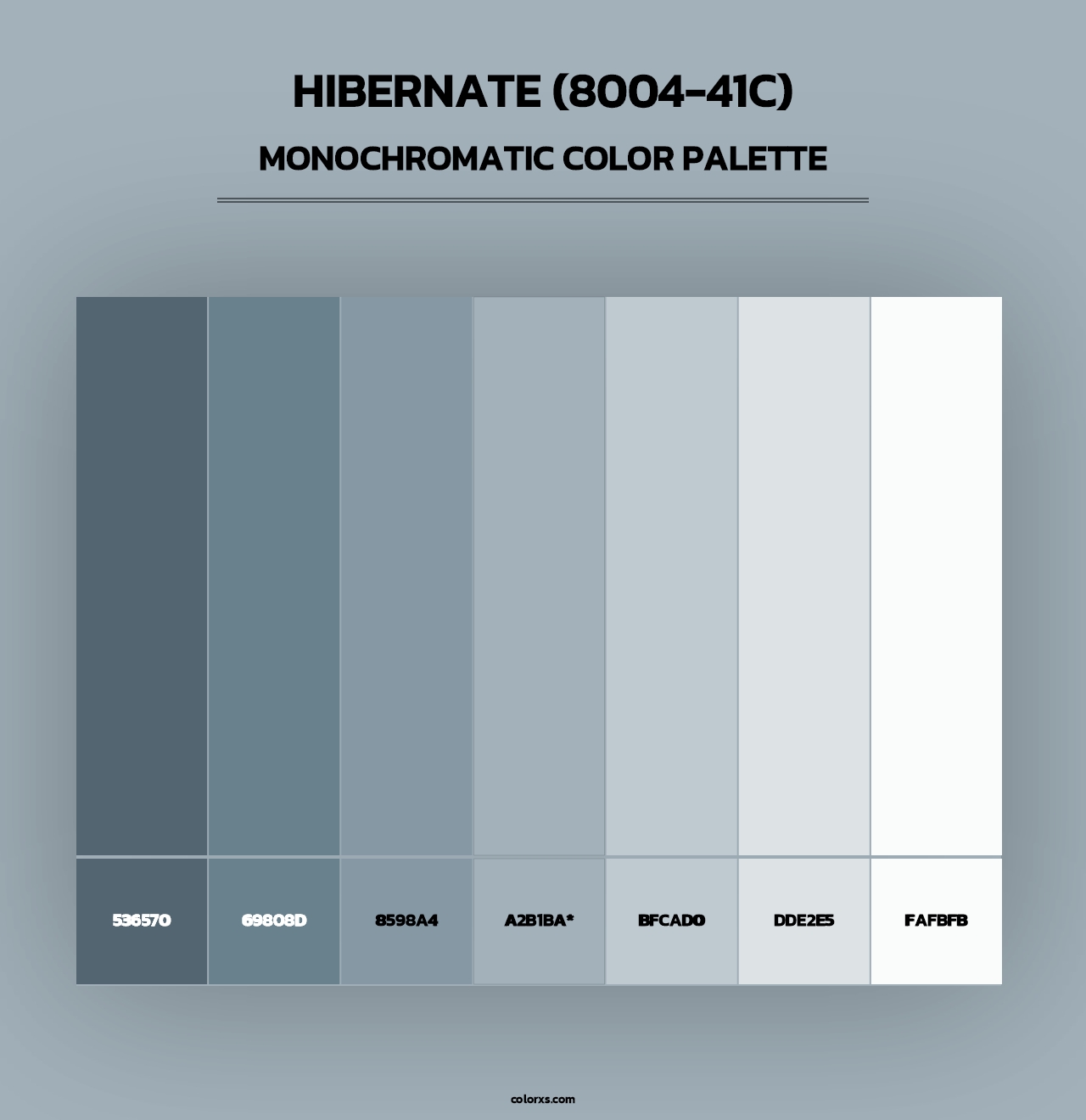 Hibernate (8004-41C) - Monochromatic Color Palette