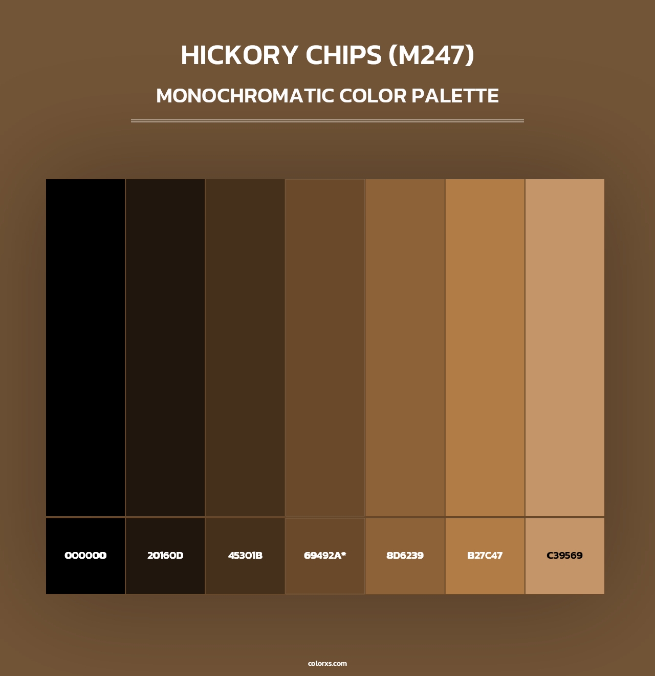 Hickory Chips (M247) - Monochromatic Color Palette