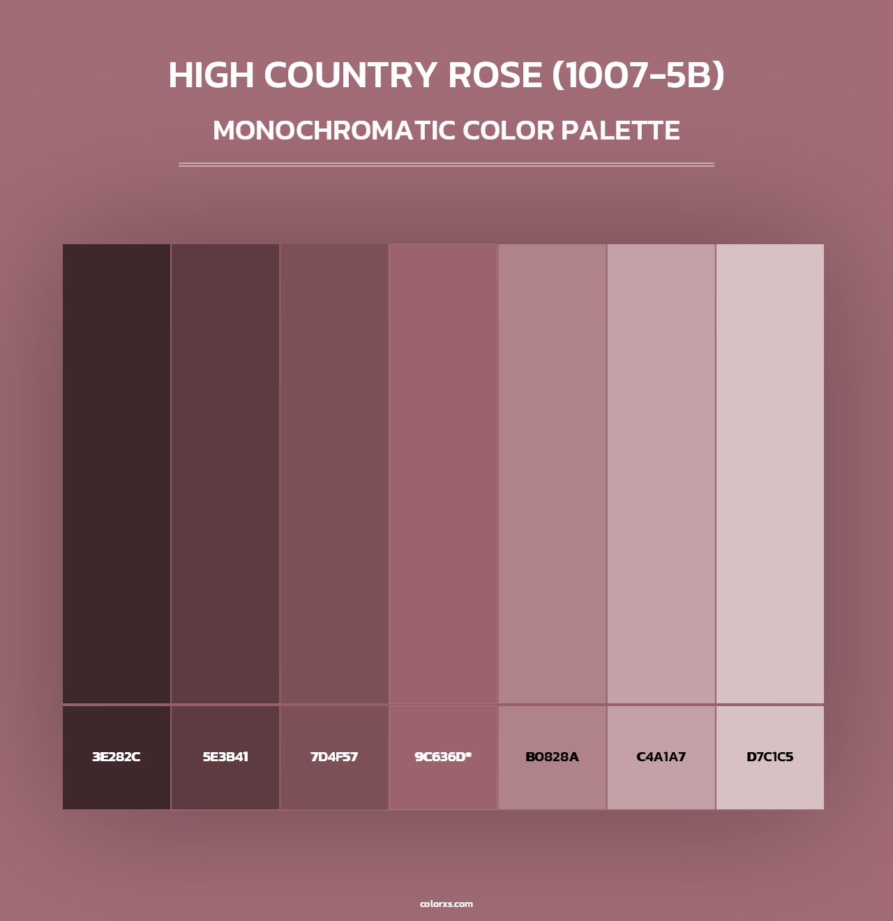 High Country Rose (1007-5B) - Monochromatic Color Palette