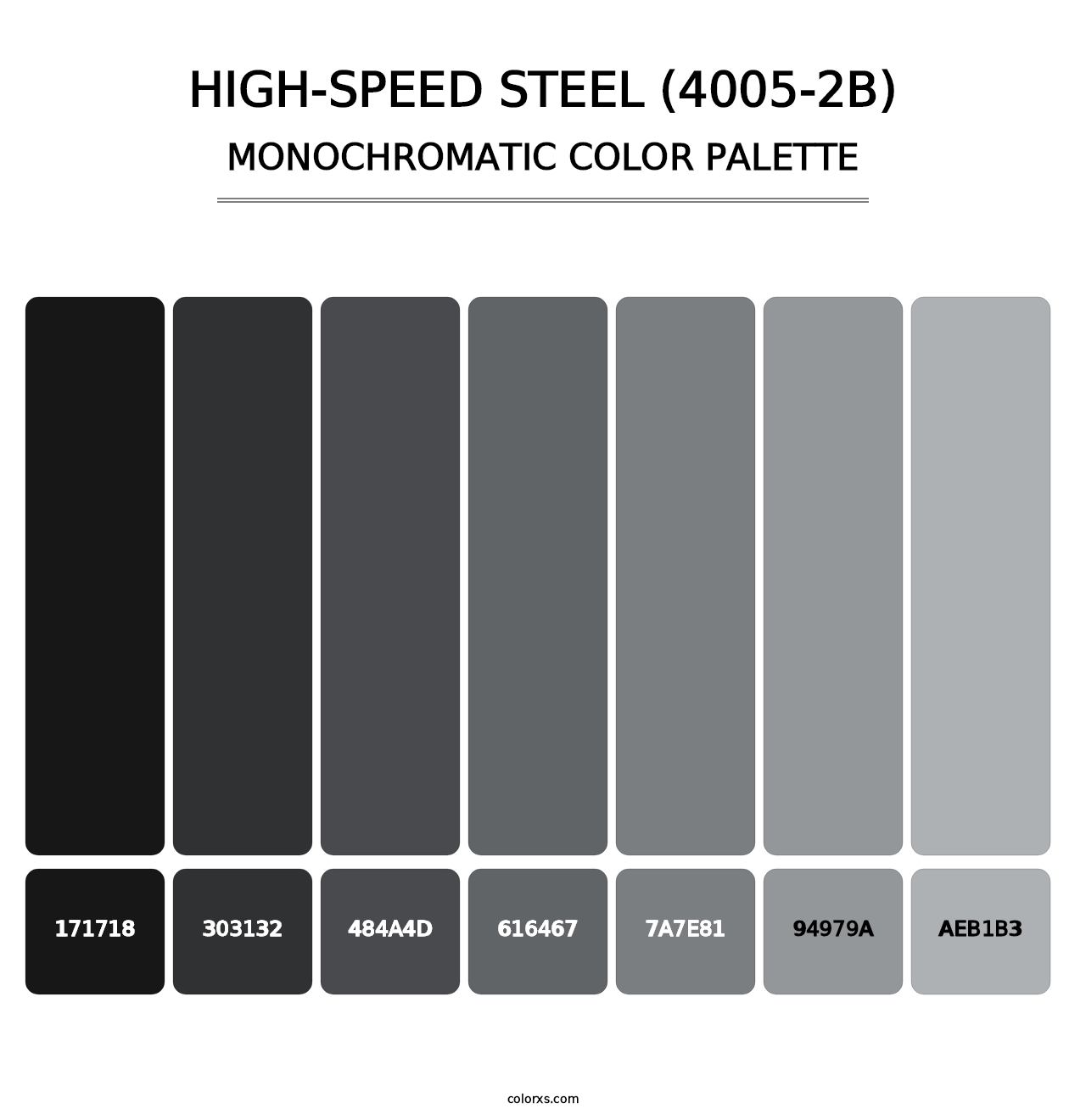 High-Speed Steel (4005-2B) - Monochromatic Color Palette