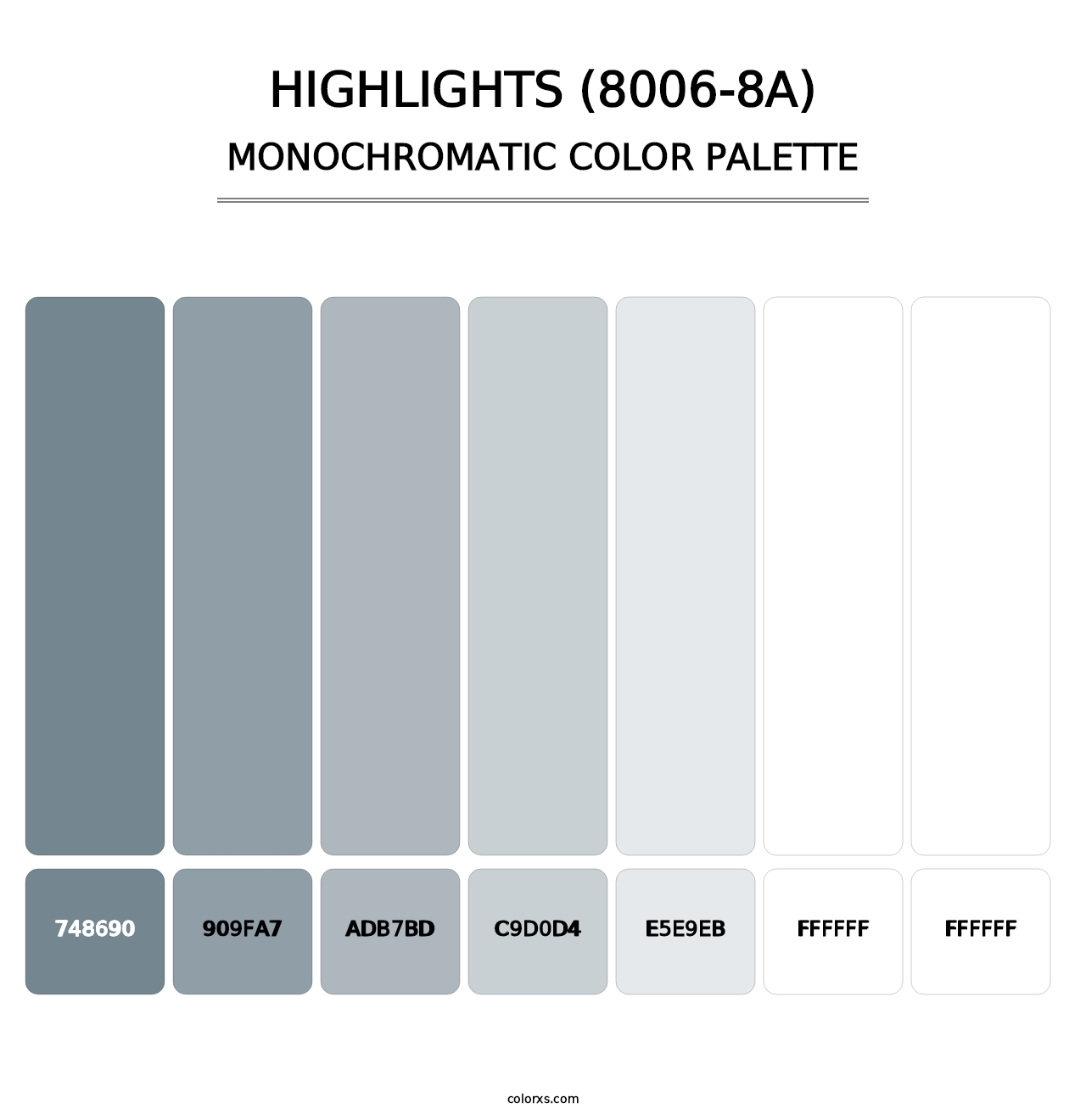 Highlights (8006-8A) - Monochromatic Color Palette