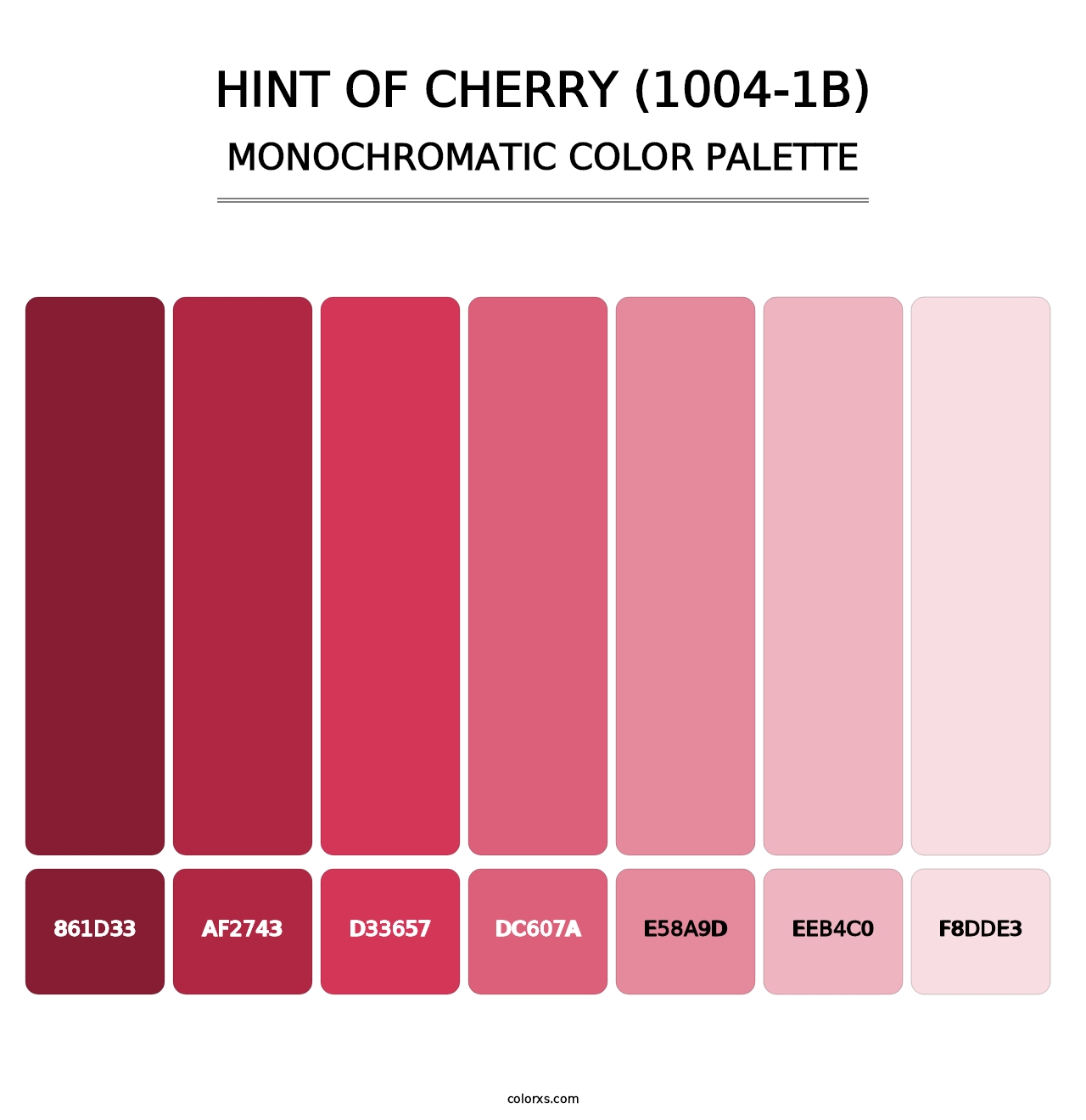 Hint of Cherry (1004-1B) - Monochromatic Color Palette