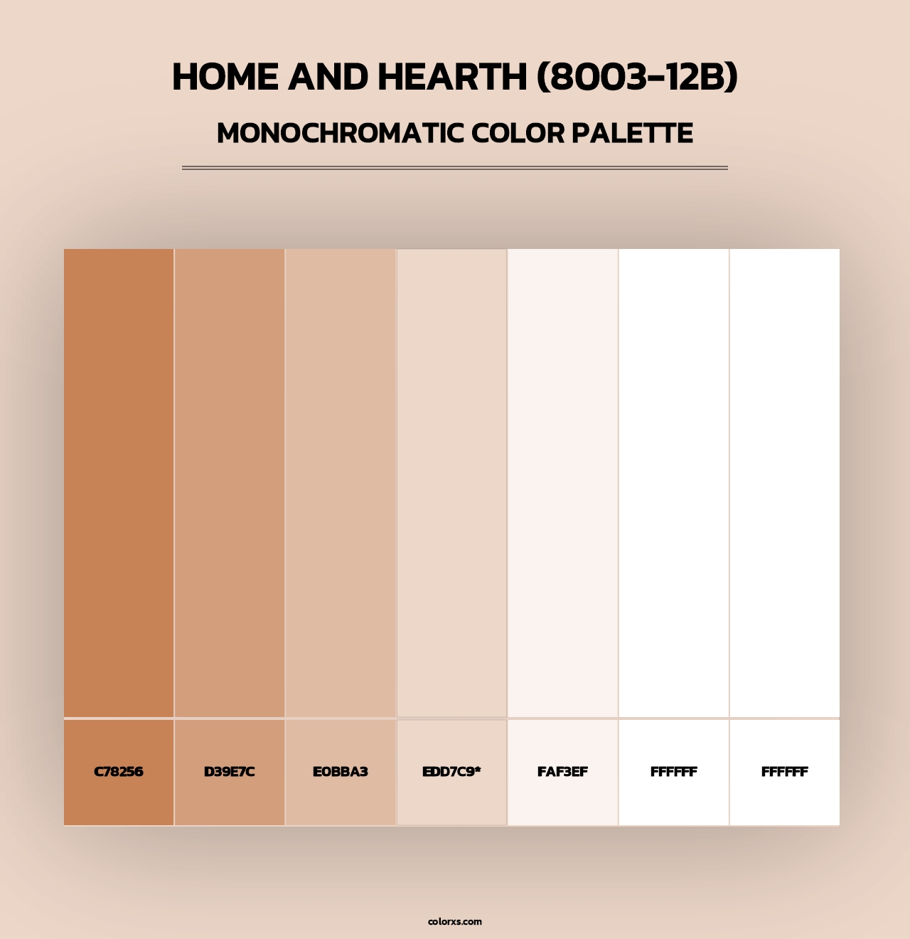 Home and Hearth (8003-12B) - Monochromatic Color Palette