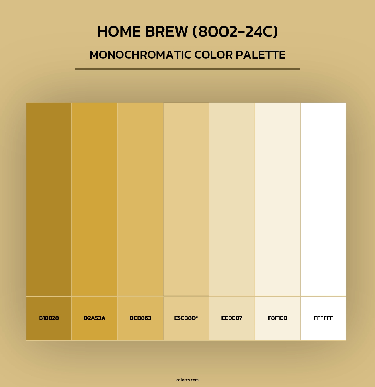 Home Brew (8002-24C) - Monochromatic Color Palette