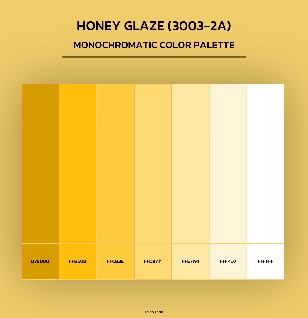 Honey Glaze (3003-2A) - Monochromatic Color Palette