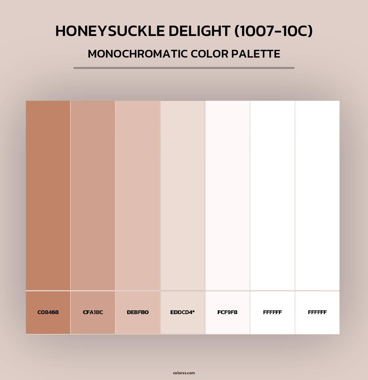 Honeysuckle Delight (1007-10C) - Monochromatic Color Palette
