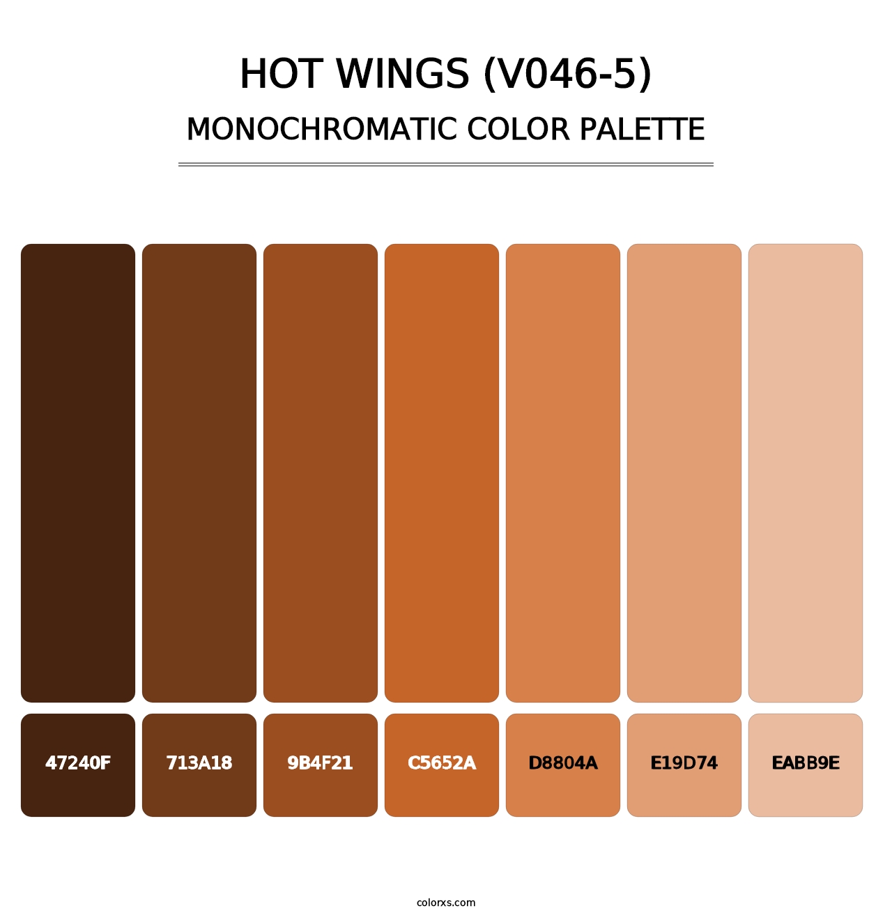 Hot Wings (V046-5) - Monochromatic Color Palette
