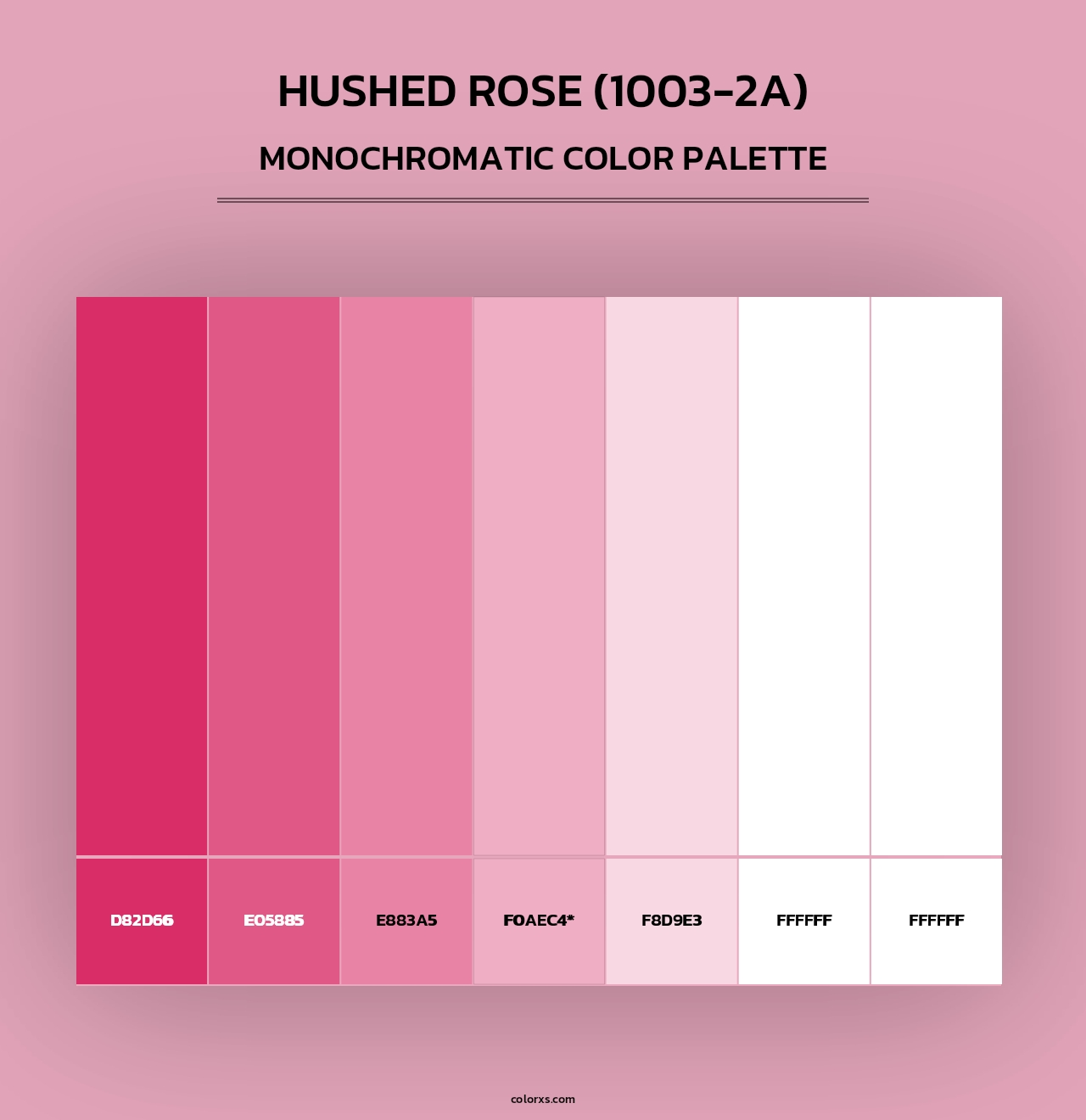 Hushed Rose (1003-2A) - Monochromatic Color Palette