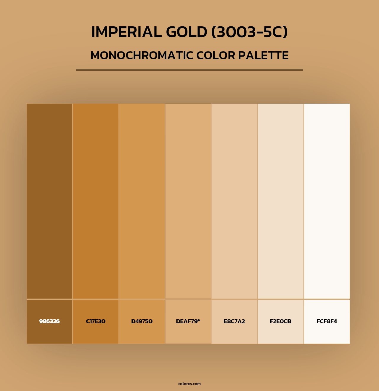 Imperial Gold (3003-5C) - Monochromatic Color Palette