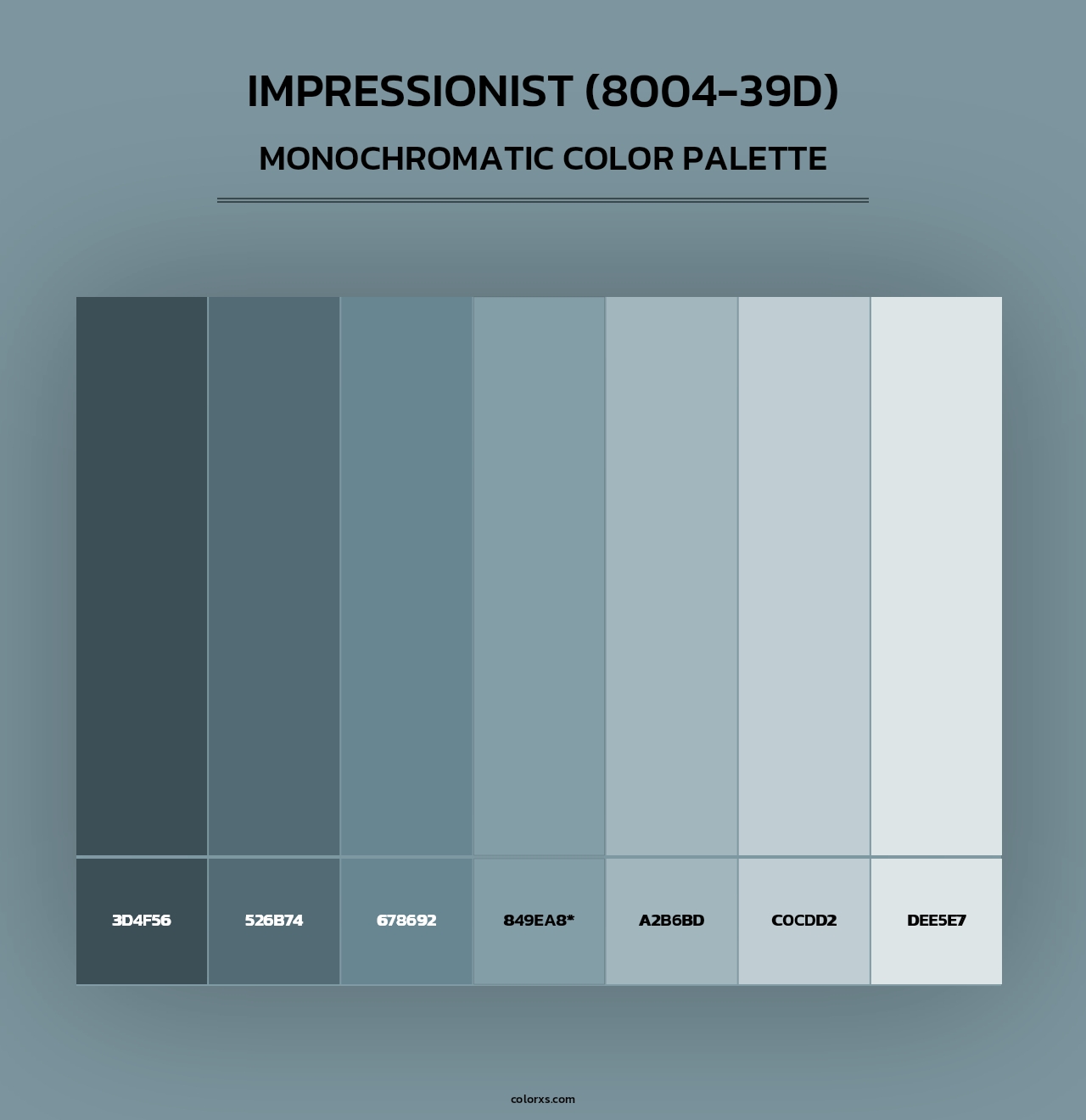 Impressionist (8004-39D) - Monochromatic Color Palette