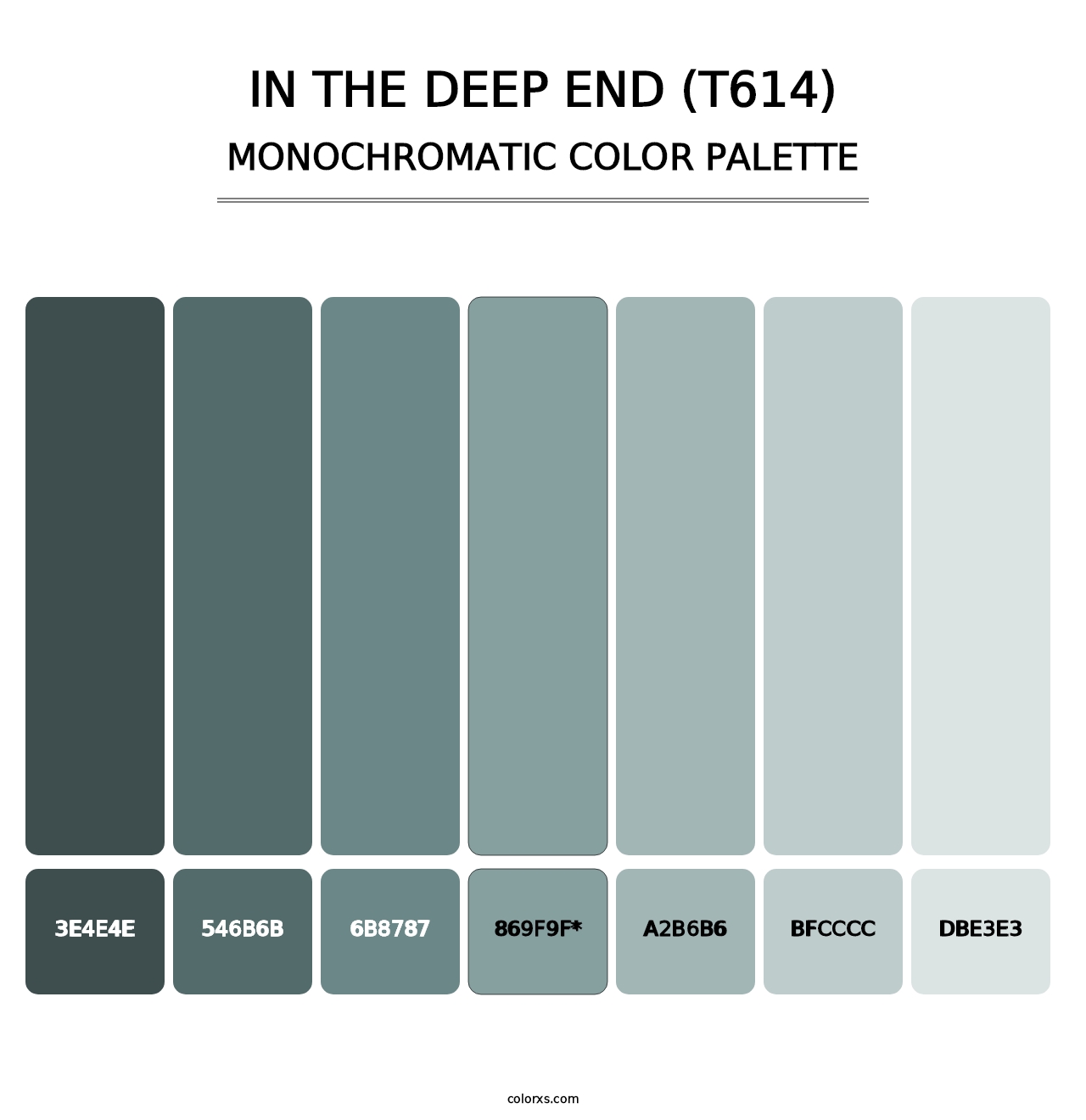 In the Deep End (T614) - Monochromatic Color Palette