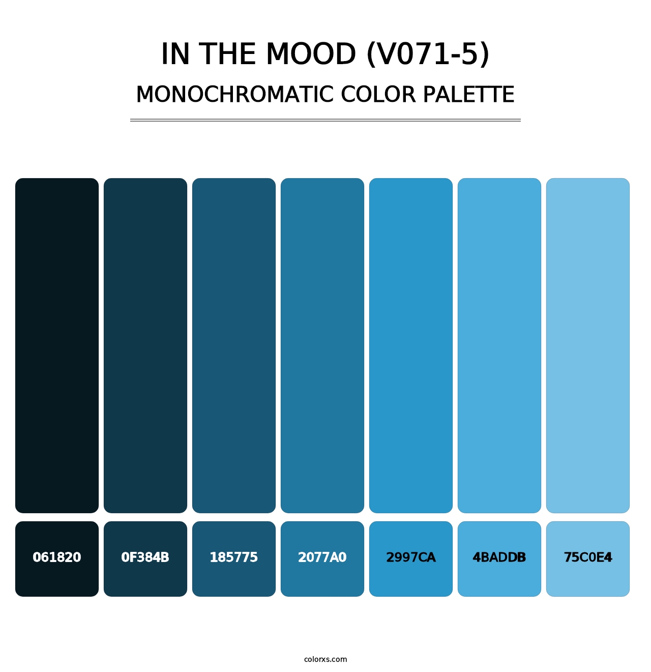 In the Mood (V071-5) - Monochromatic Color Palette