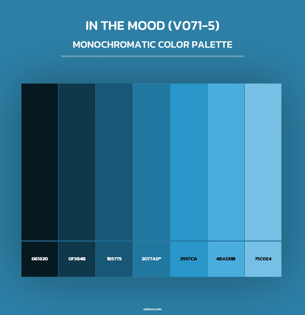 In the Mood (V071-5) - Monochromatic Color Palette